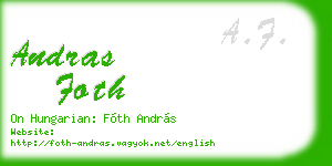 andras foth business card